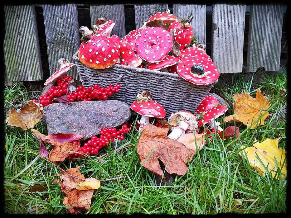 Grzybki muchomorki - zawieszki Boże Narodzenie, święta