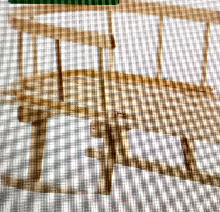 Drewniane oparcie do sanek, podpórka z tyłu na sanki