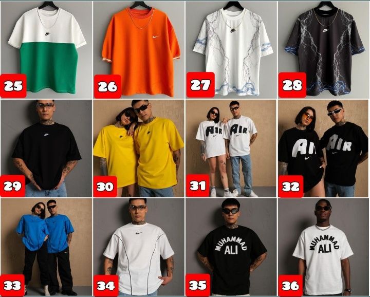 ПОНАД 100 КОЛЬОРІВ‼️Брендові оверсайз футболки Nike, Найк / Унісекс