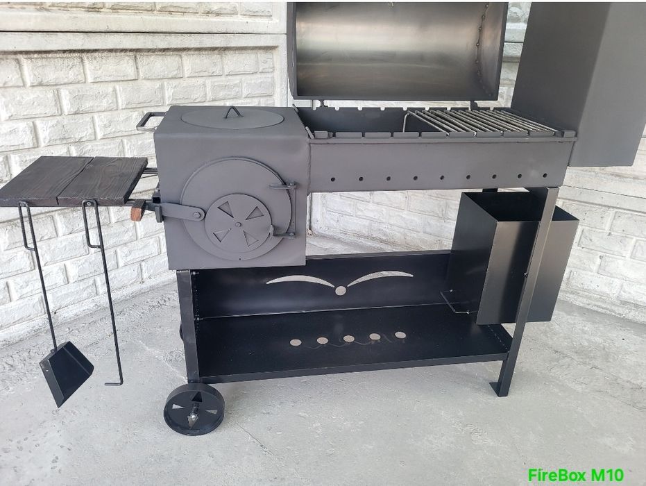 • 5мм / Усилення/ ВІД ЗАВОДА / Мангал Смокер Барбекю / З коптильнею