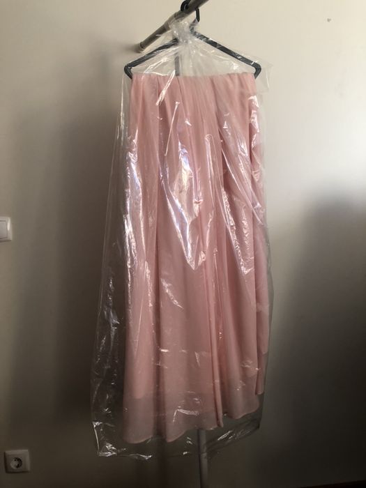Vestido rosa cerimónia