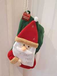 Skarpeta dekoracyjna świąteczna z Mikołajem