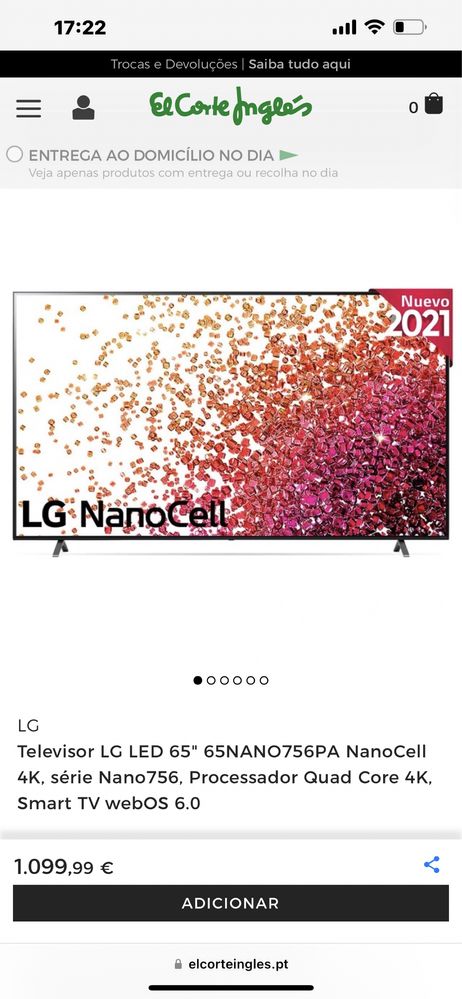 TV LG 65 Nano Cell