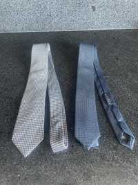 Dwa jedwabne krawaty marki Vistula