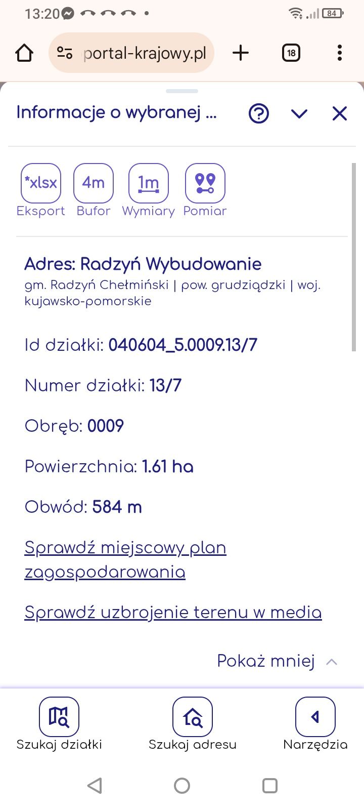 Ziemia rolna 1.6 ha w jednym kawałku
