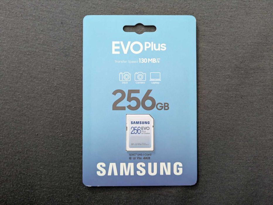 Karta Pamięci Samsung 256GB SDXC EVO Plus 4K 130MB/s Nowa Gwarancja