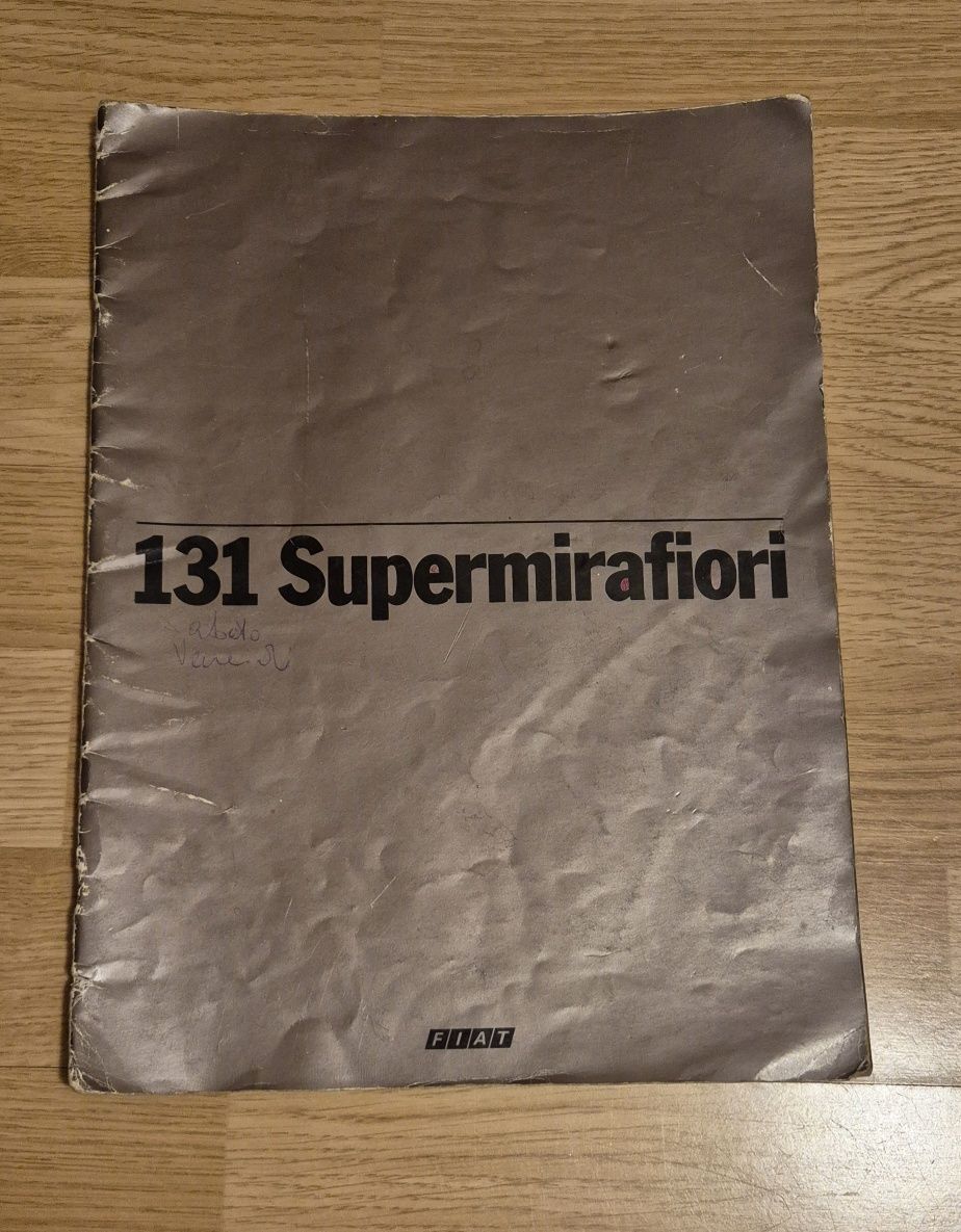 Broszura vintage Fiat 131 Supermirafiori lata 70 prospekt katalog PRL