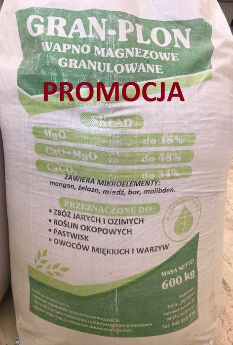 Wapniak wapno granulowane Kredowe nawozowe i magnezowe od PRODUCENTA!!