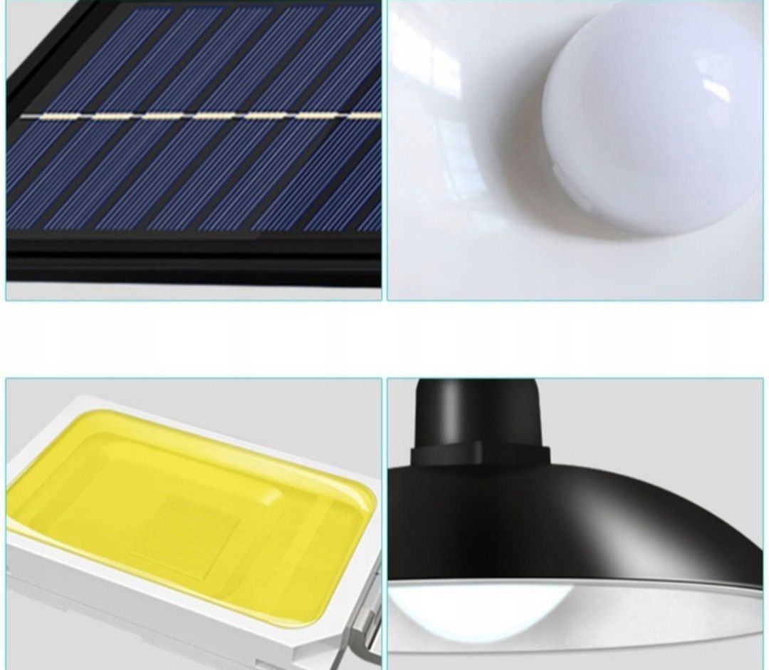 Zestaw 2x żyrandol wisząca lampa solarna LED pilot