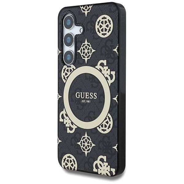 Etui Guess 4G Background Gold Electroplated Peony Pattern MagSafe do S