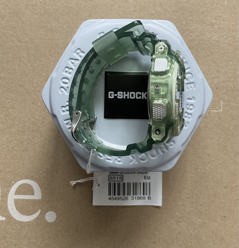 Nowy zegarek Casio G-shock transparent green skeleton