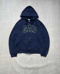 Bluza GAP big logo spellout zipped y2k