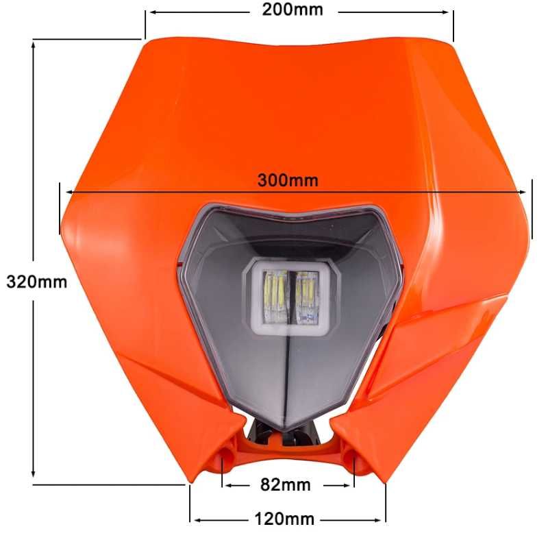 Lampa LED owiewka KTM EXC EXC-F XC 2010-13 biała/orange