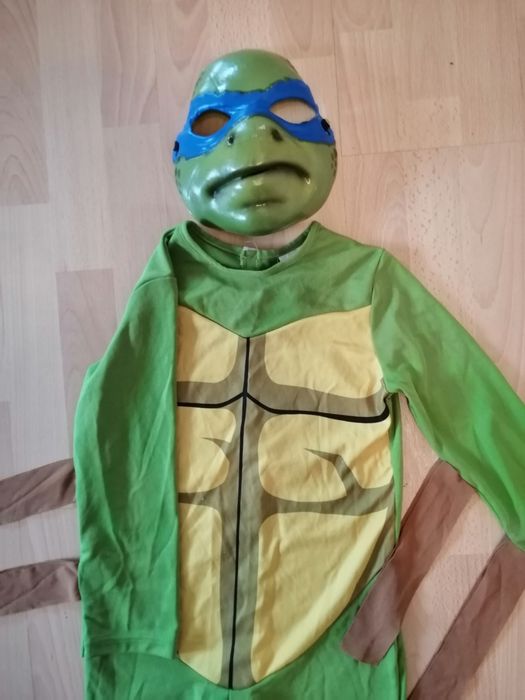 Strój karnawałowy z maską ŻÓŁW NINIJA  6-7  lat