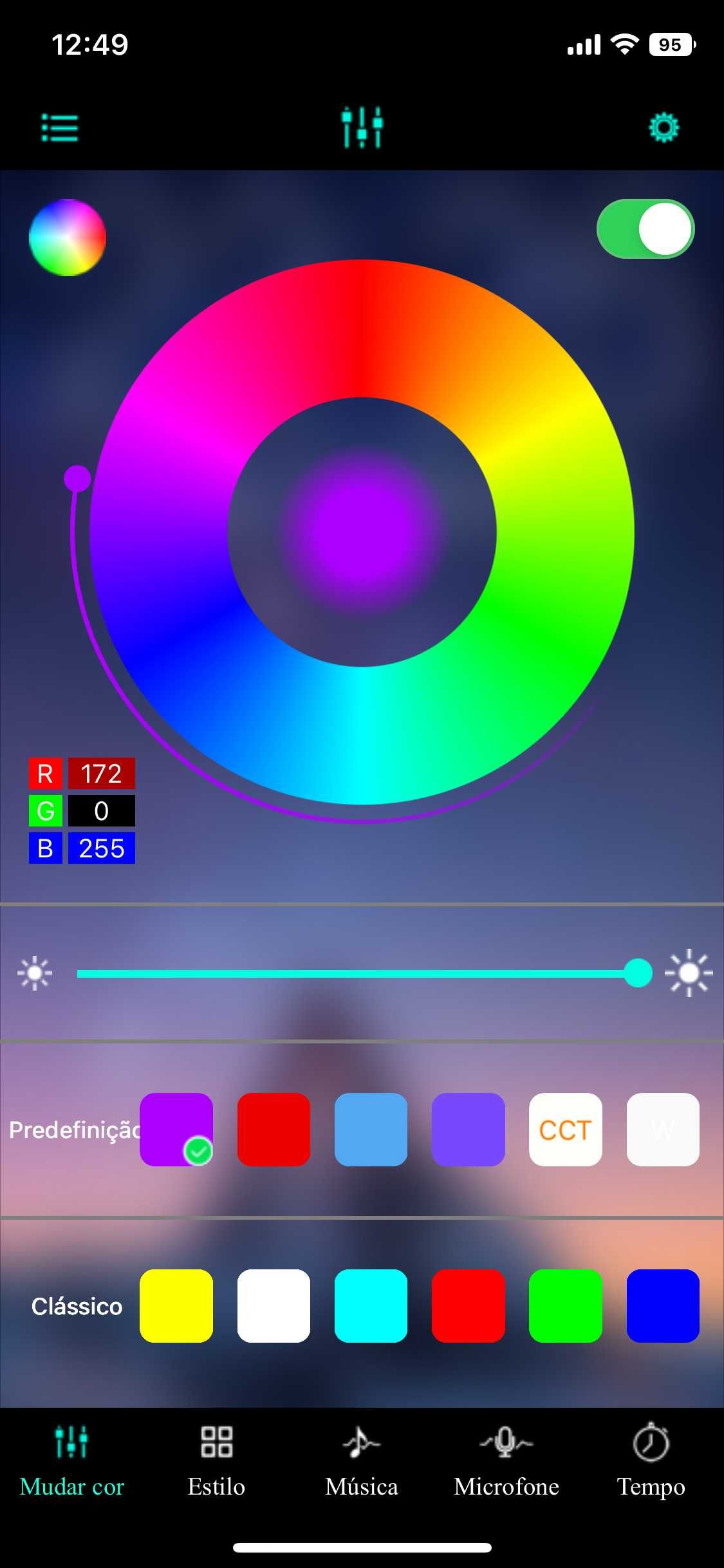 LEDS 5m controlo App + Comando