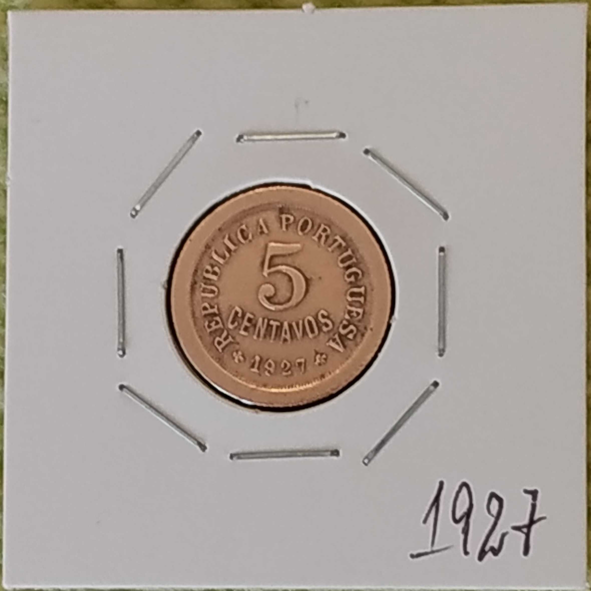 Portugal - moeda de 5 centavos de 1927