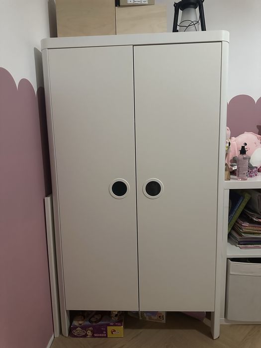 Szafa dziecięca Ikea Busunge biały, 80x139 cm