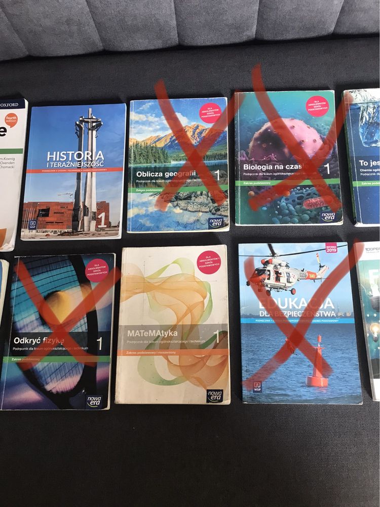 Kompket podręczników liceum mat-inf-ang klasa 1