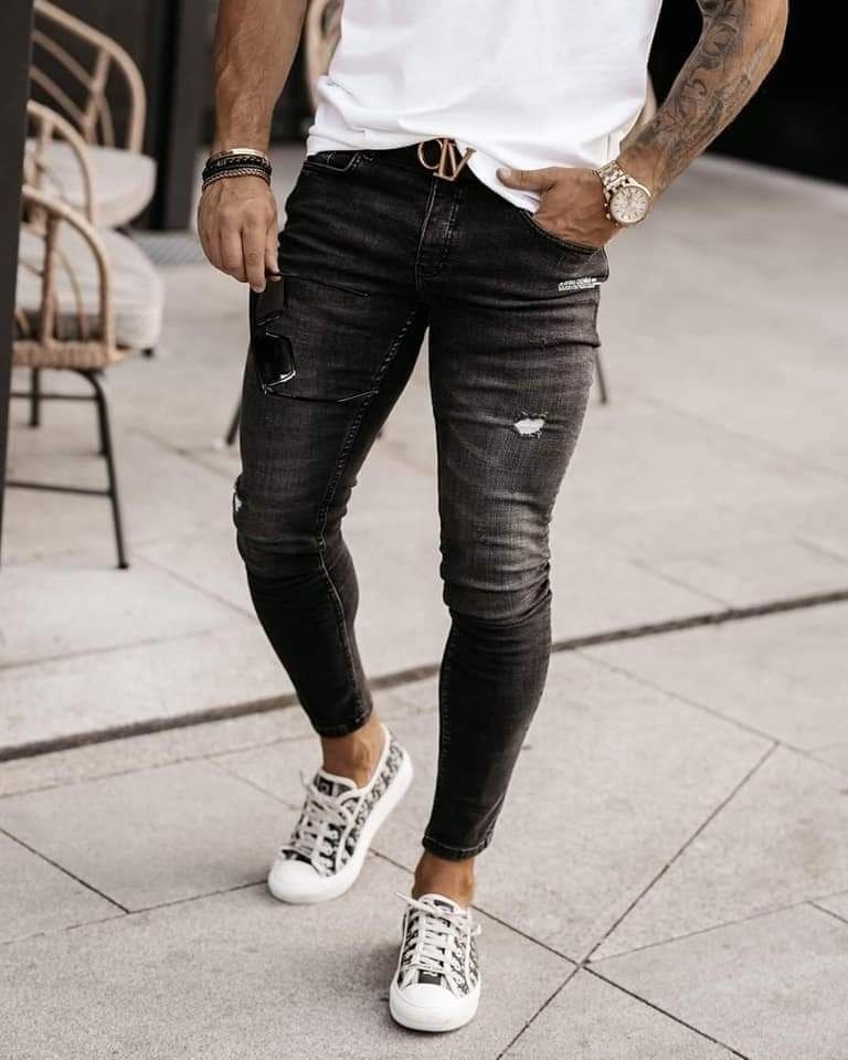 Spodnie męskie jeansy Olavoga Arran M XL czarne