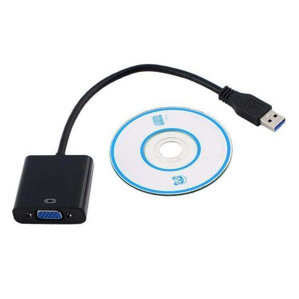 Conversor/ Adaptador/ Gráfica de USB 3.0 para VGA (suporta 2.0)