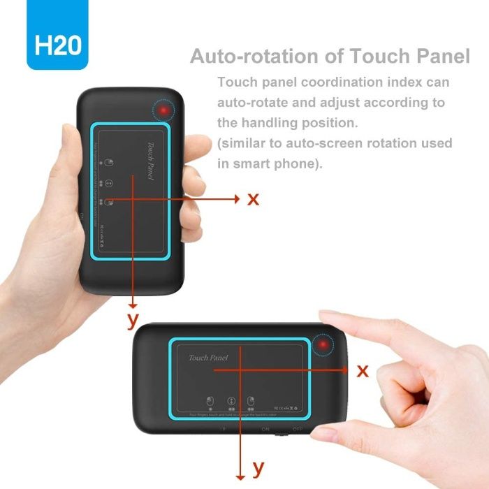 Mini Teclado H20 Wireless AirMouse Touchpad retroiluminador SELADO