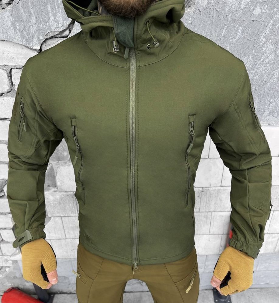 ‼️SALE‼️ Тактическая куртка Soft Shell на флисе Олива M-3XL