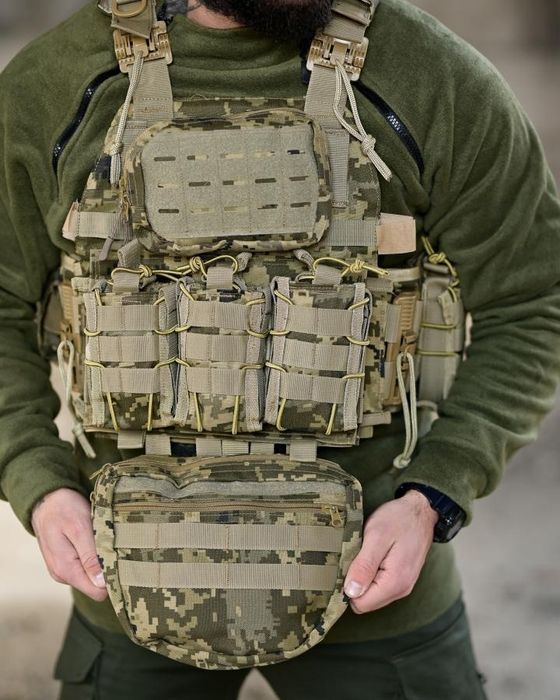 Піксель плитоноска з підсумками Sword Limit з напашником швидкий скид