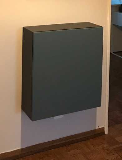 Móvel Ikea BESTA preto-castanho com Porta Verde escuro