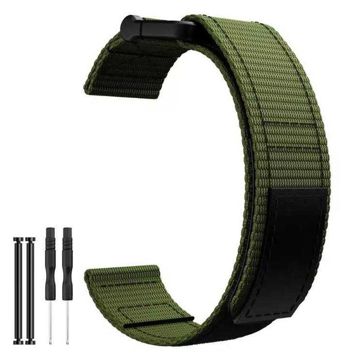 Нейлоновый ремешок на липучке для часов Garmin 22мм, 26мм