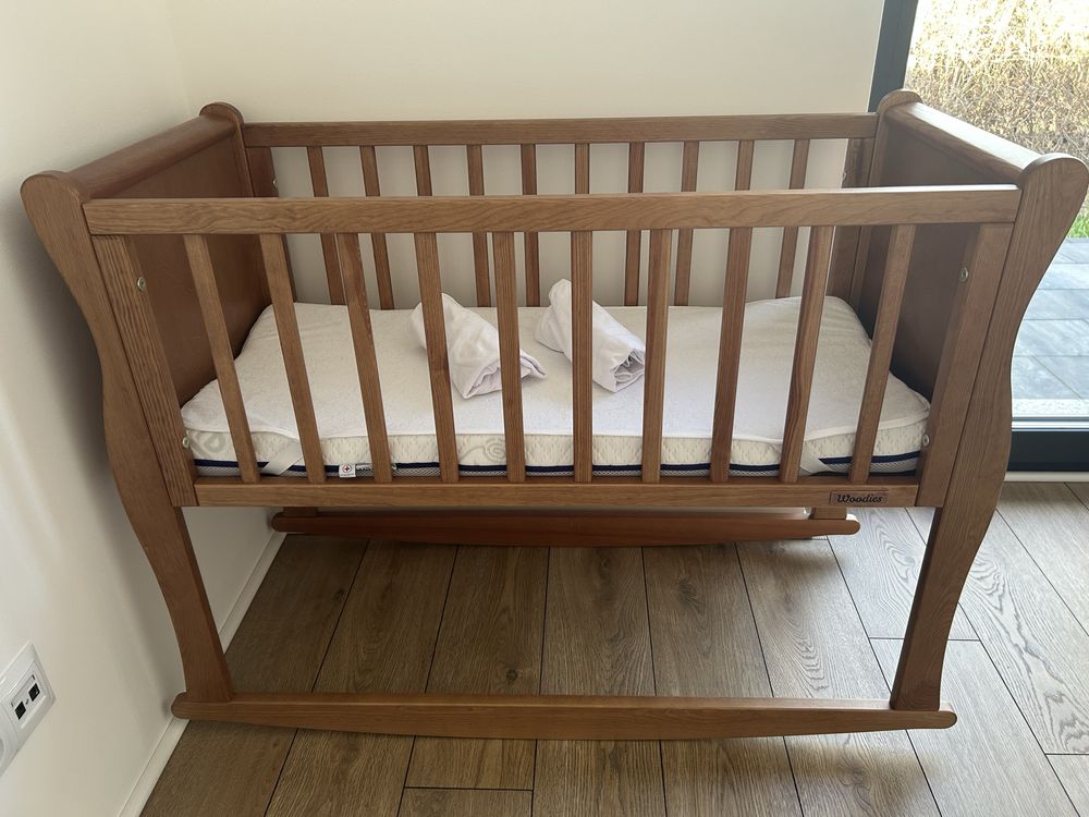 Woodies Kołyska Mini łóżeczko dostawka Noble Crib 90x40