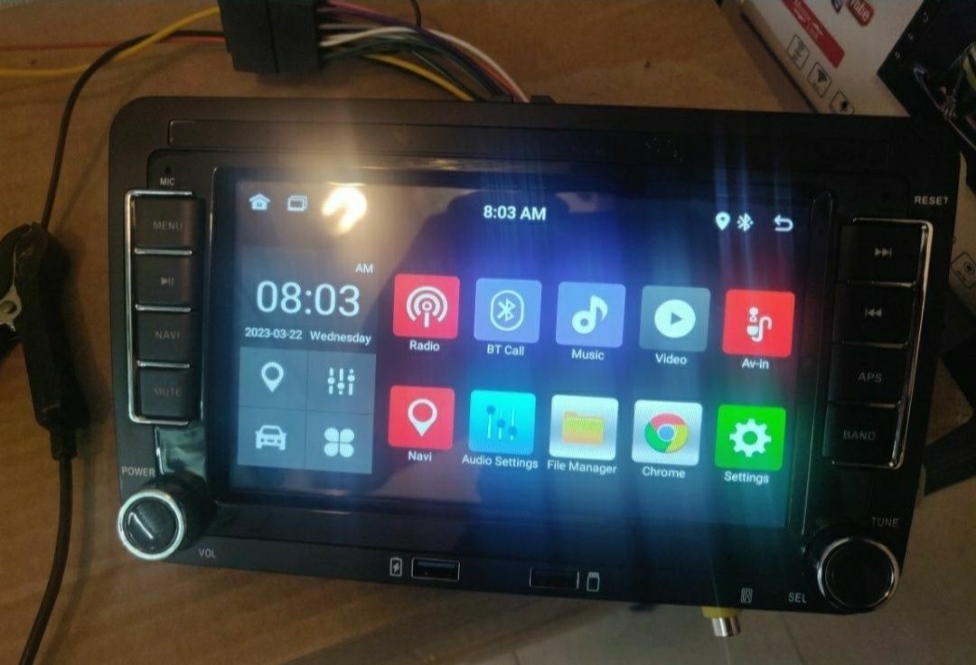 Radio 2 DIN VW 9" ou 7" + Carplay e Android auto sem fios + 2 GB RAM +