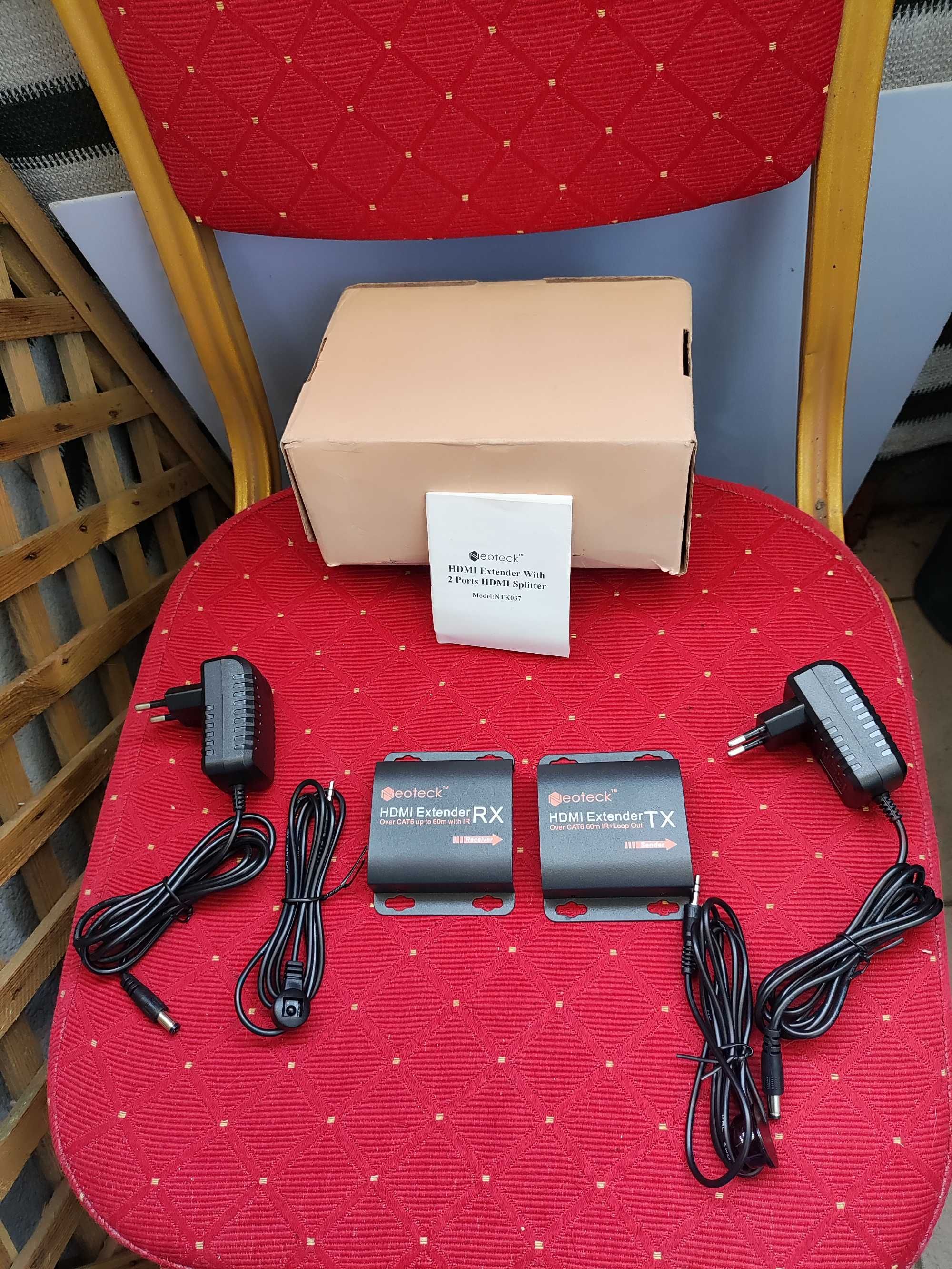 Neoteck Przedłużacz HDMI Extender RJ45 NTK014 CAT6 Cat7