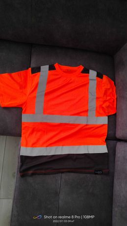 T-shirt koszulka robocza odblaskowa BHP pomarańczowa Nowa
 Rozmiar: L