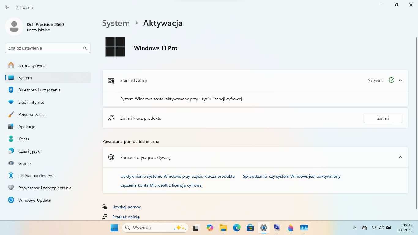 Laptop Dell Precision 3560, 32 GB Ram, 512 GB SSD + torba + stacja