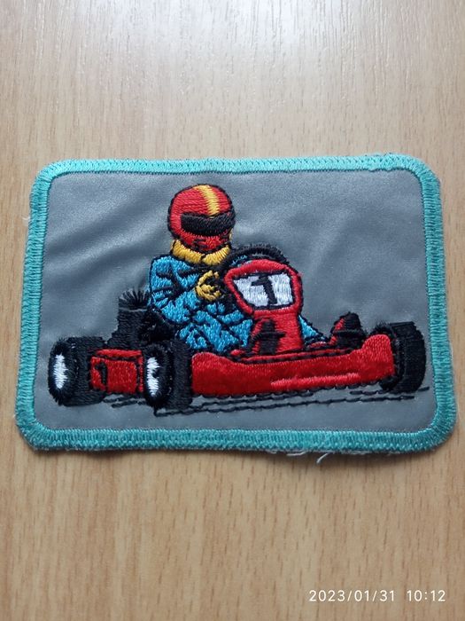 Naszywka odblaskowa gokart nr 1