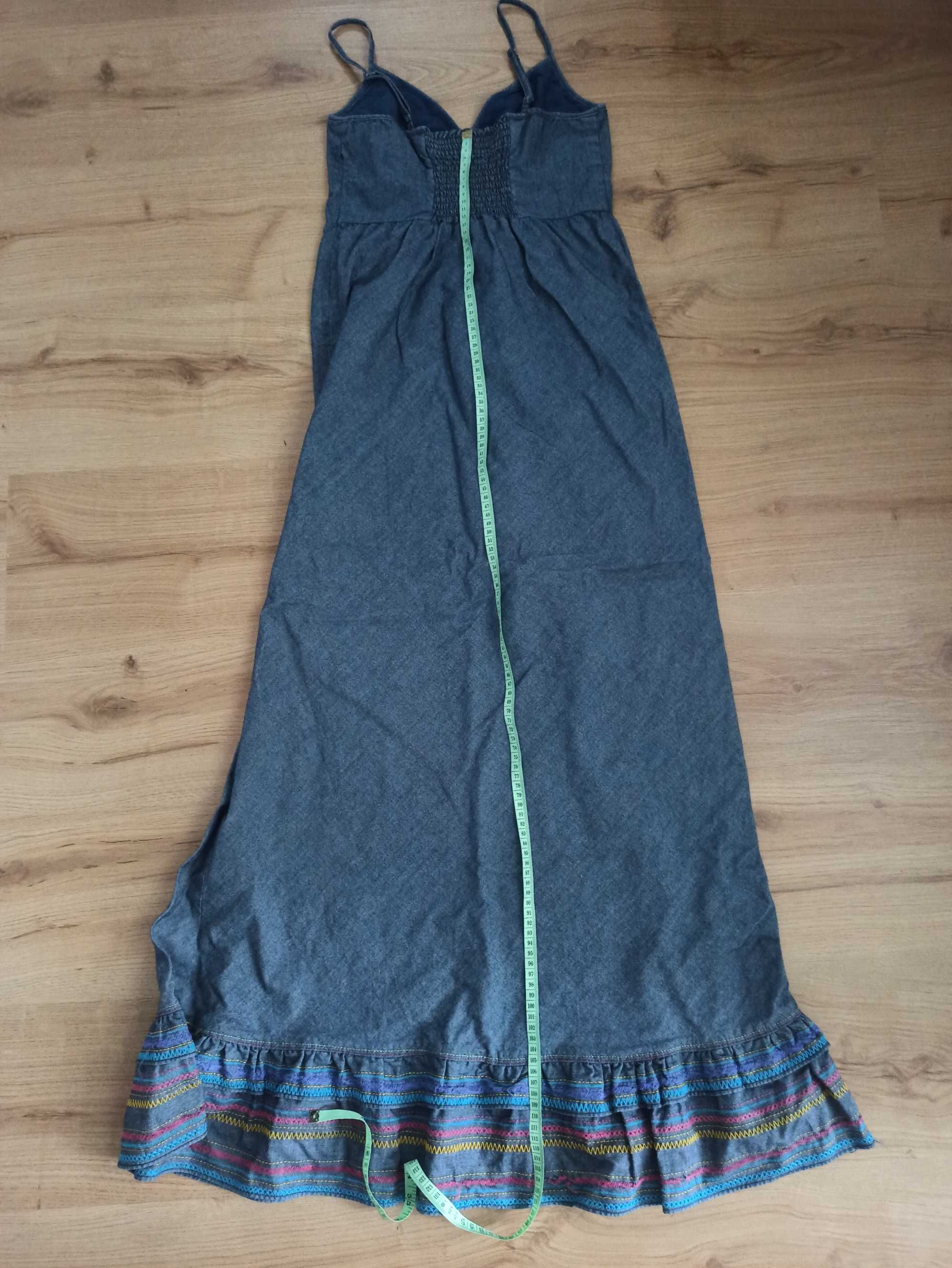 Sukienka długa maxi boho hippie S
