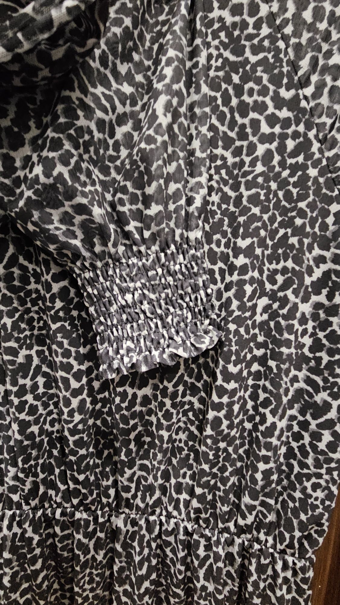 Sukienka mohito xxs xs 34 szara panterka leopard midi długa