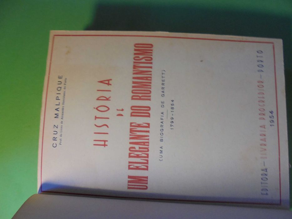 Malpique (Cruz) Biografia de  Almeida-Garrett 1799/1854