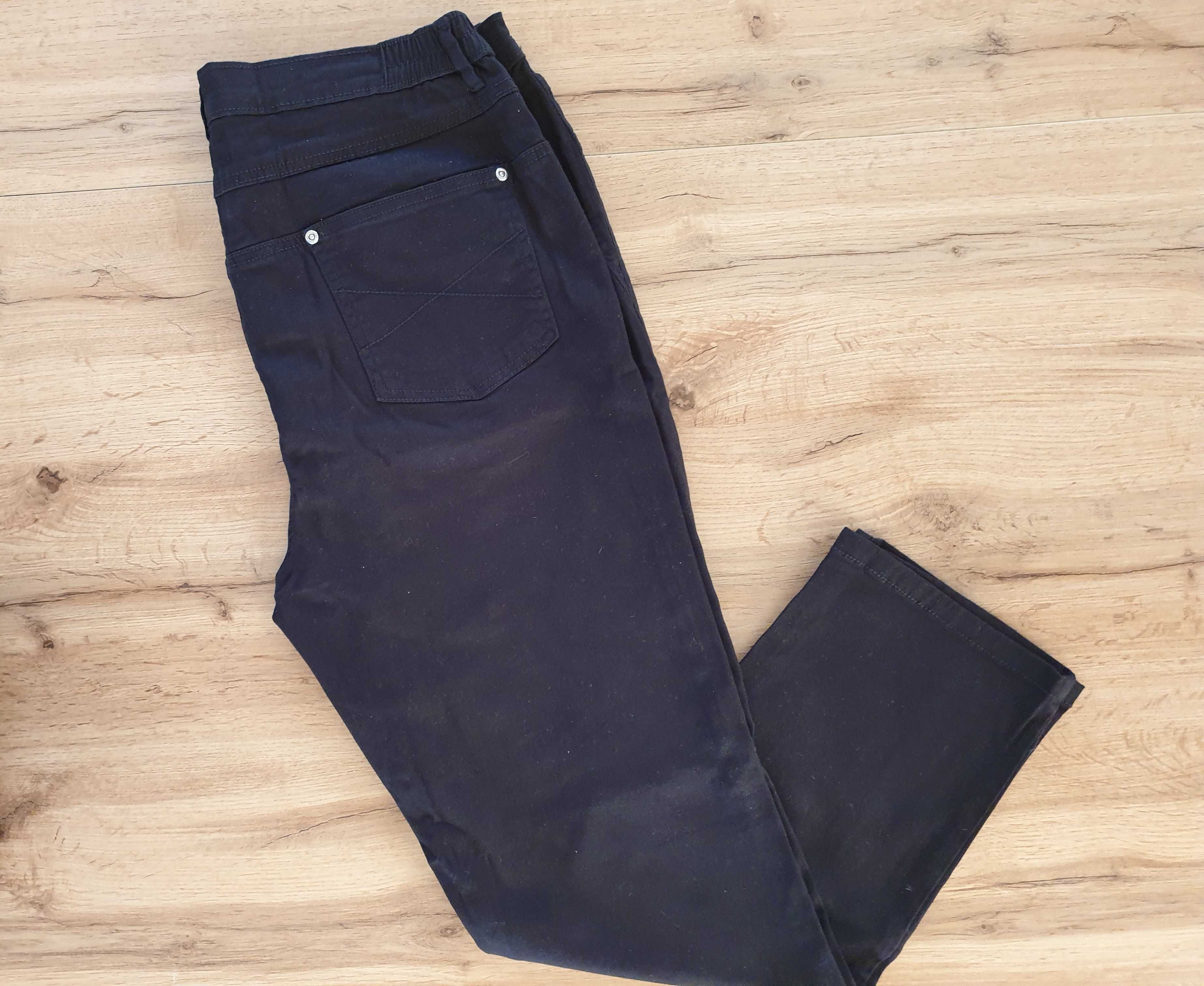 Spodnie jeansowe, czarne jeansy, 97% bawełna, rozmiar XXXL, 46