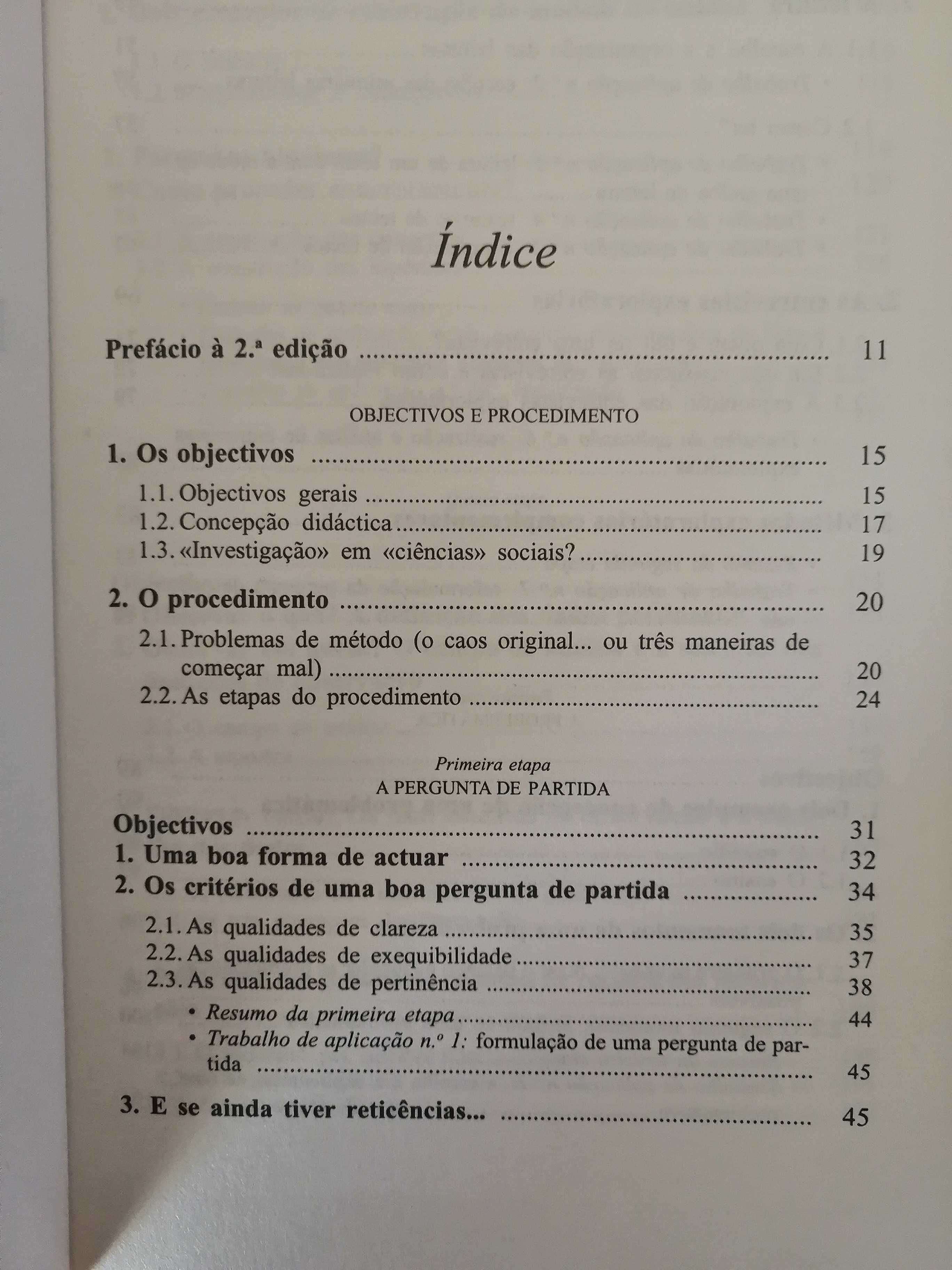 Livro "Manual de investigação em ciências sociais"