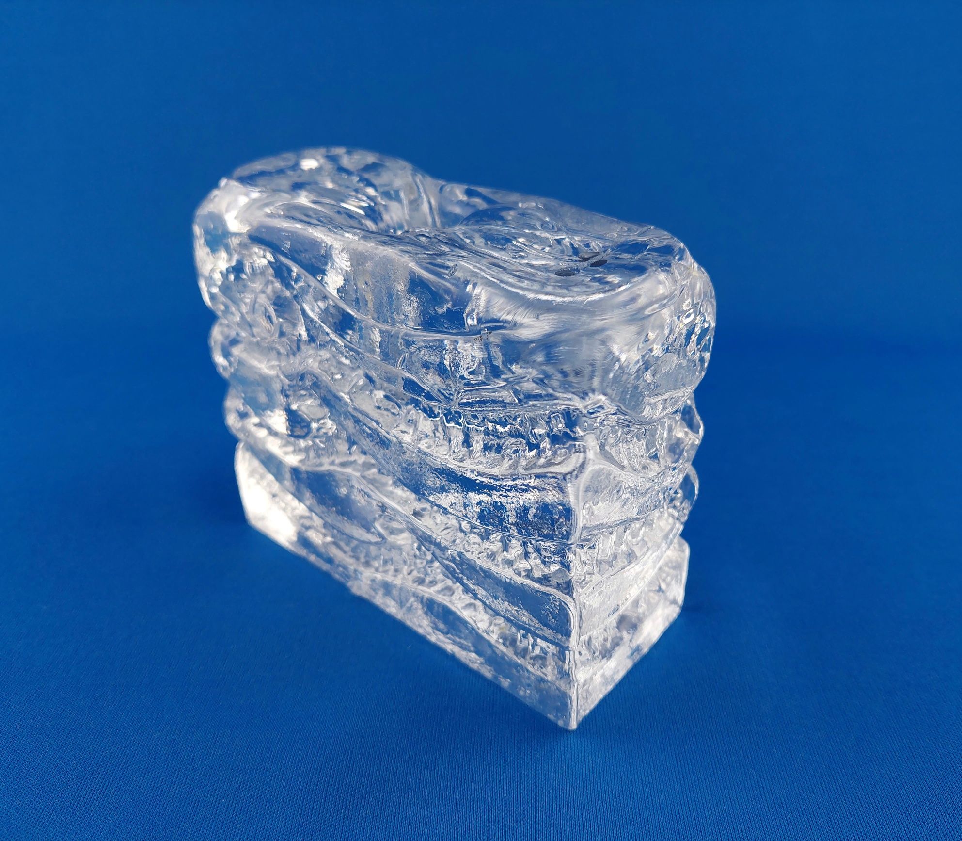 INGRID Glasshütte Blockkristal solifleur - wazon Ice Block 1970