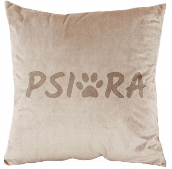 Poszewka welurowa z poduszką 40x40 dla Psiary z napisem Psiara