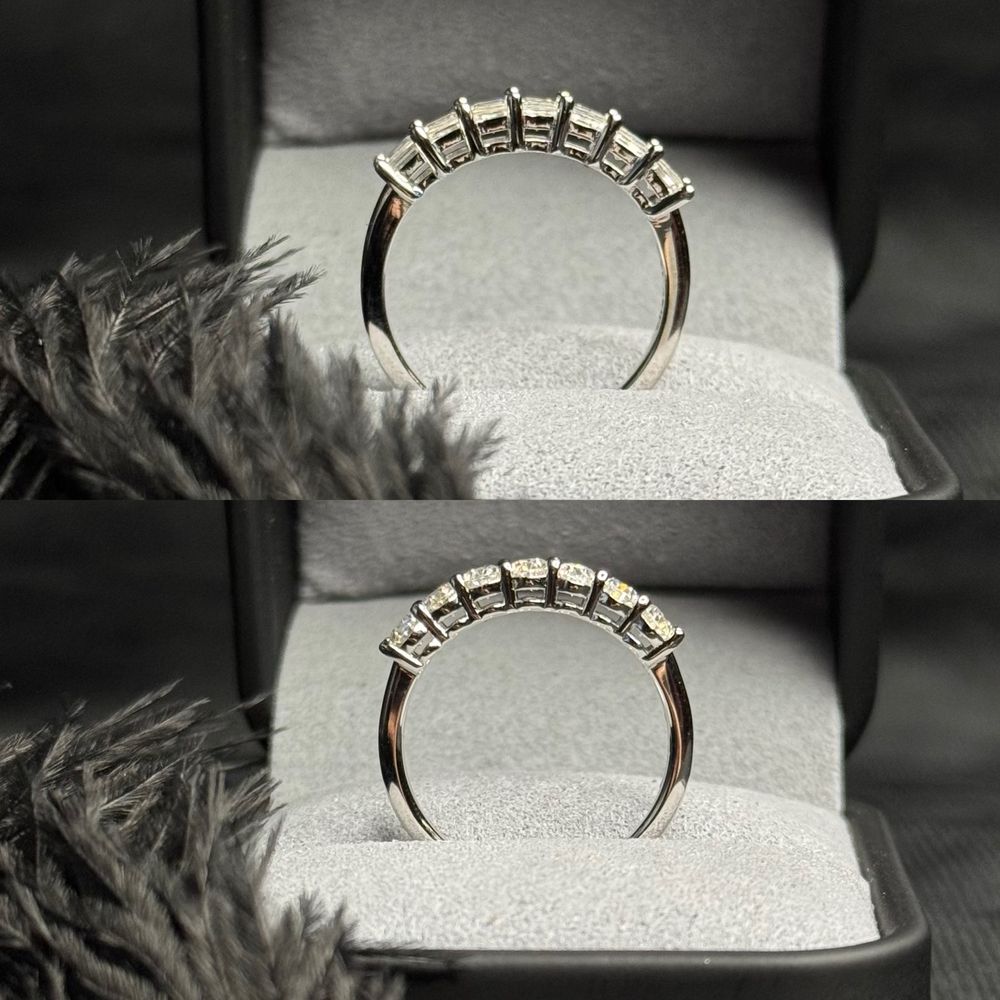 !!НОВИНКА!! Каблучка напівдоріжка з діамантами(муассанітами) 2.1ct