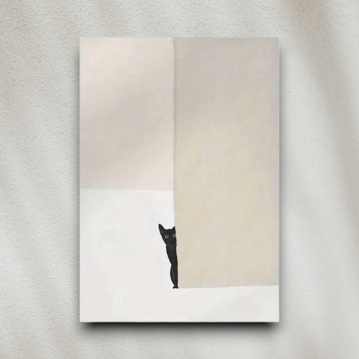 Plakat na płótnie | wydruk grafika, bez ramy | 20x30cm | Kot prezent