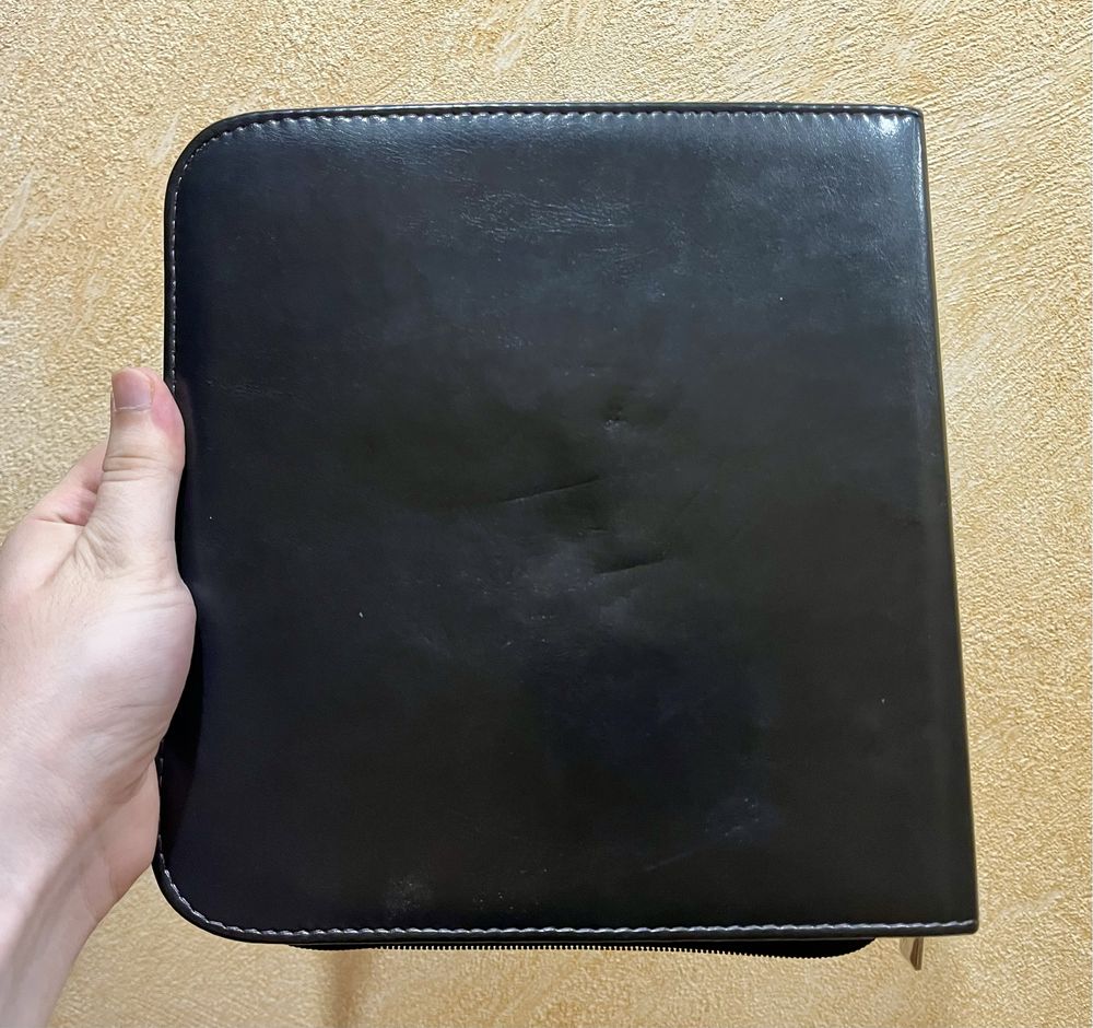 Etui skórzane na przybory marketingowe [czarny] [prezenter] JAK NOWY