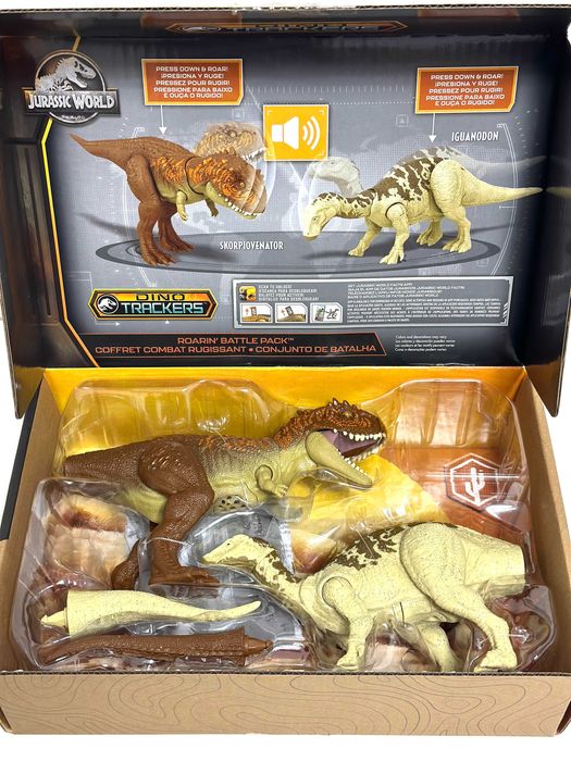 набор 2 динозавра Игуанадон Скорпиовенатор Jurassic World Mattel HLN15
