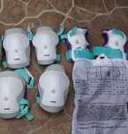 Protetores joelhos, cotovelos e mãos para patins