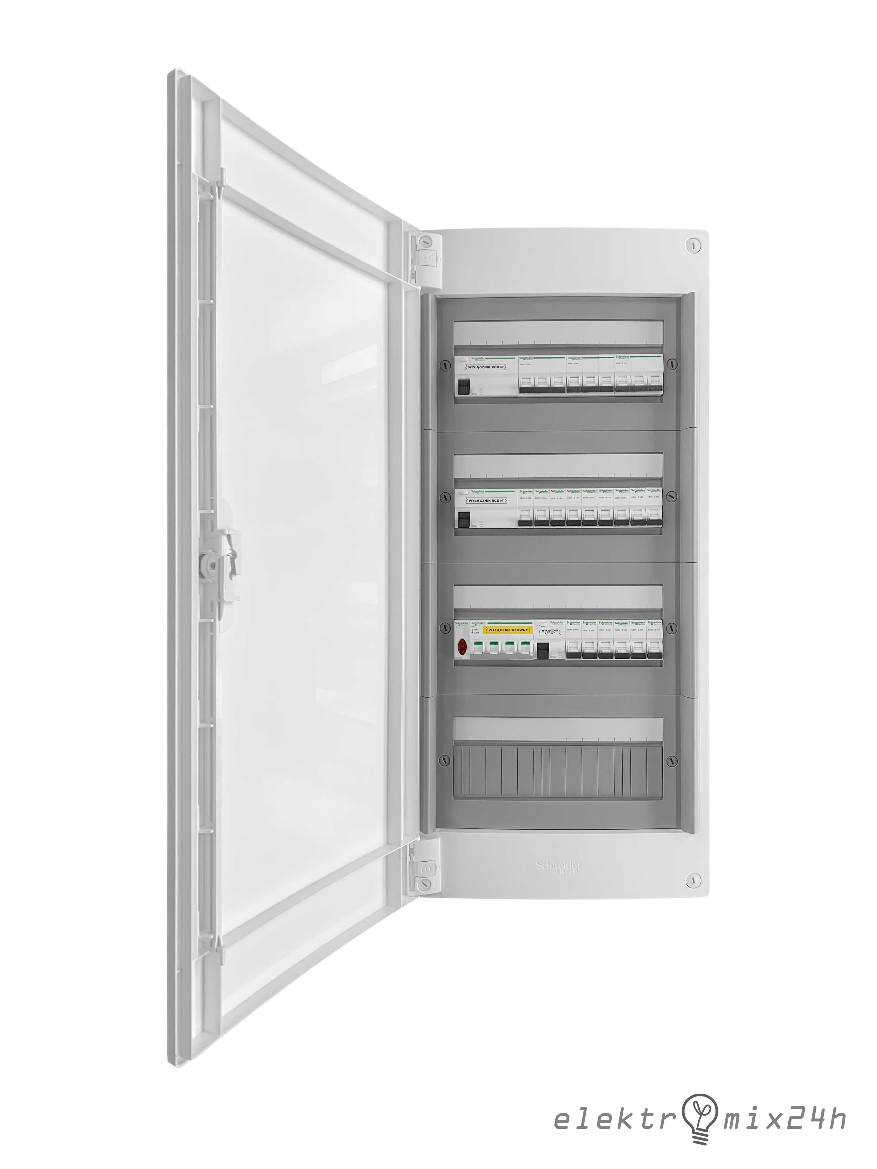Rozdzielnica modułowa natynkowa gotowa 4x13 modułów Schneider Electric