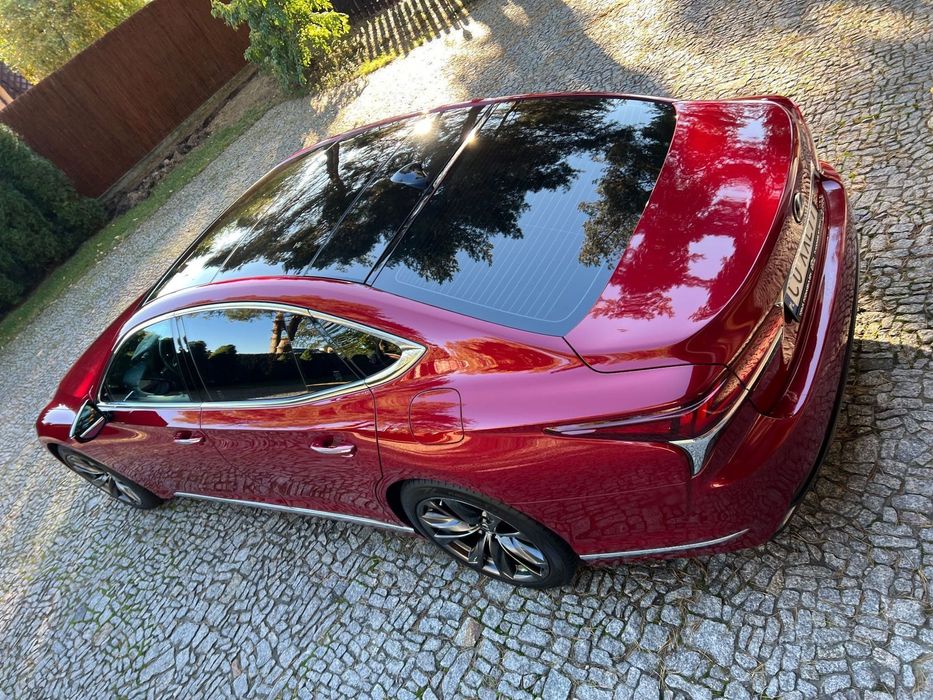 Lexus LS 500 Matador Red Mica - Panorama dach - stan idealny