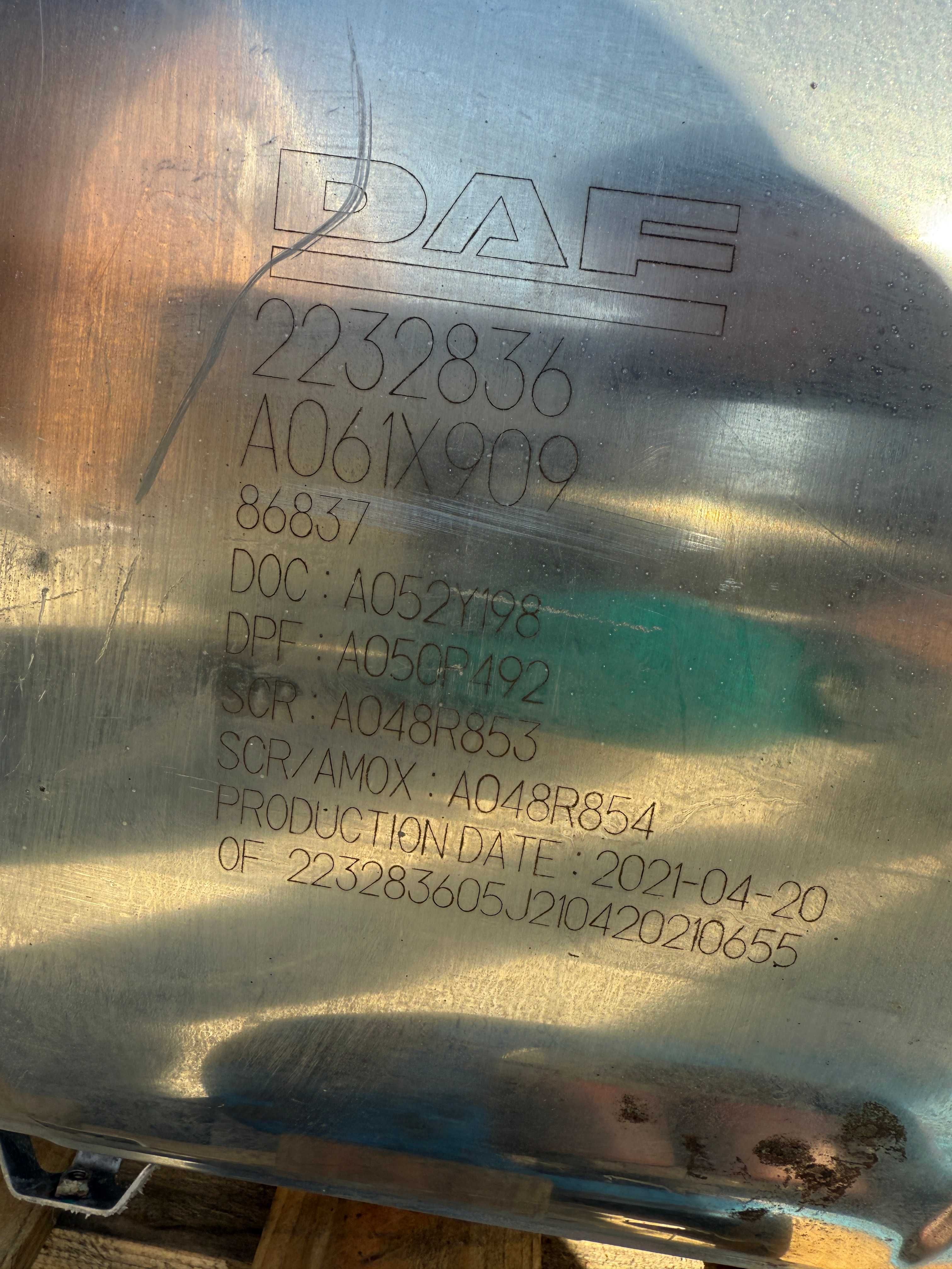 Katalizator SCR DPF DAF XF 106 polift Euro 6